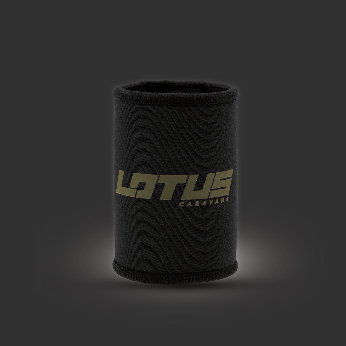 Lotus Caravans Grip Strip Stubby Cooler - Black