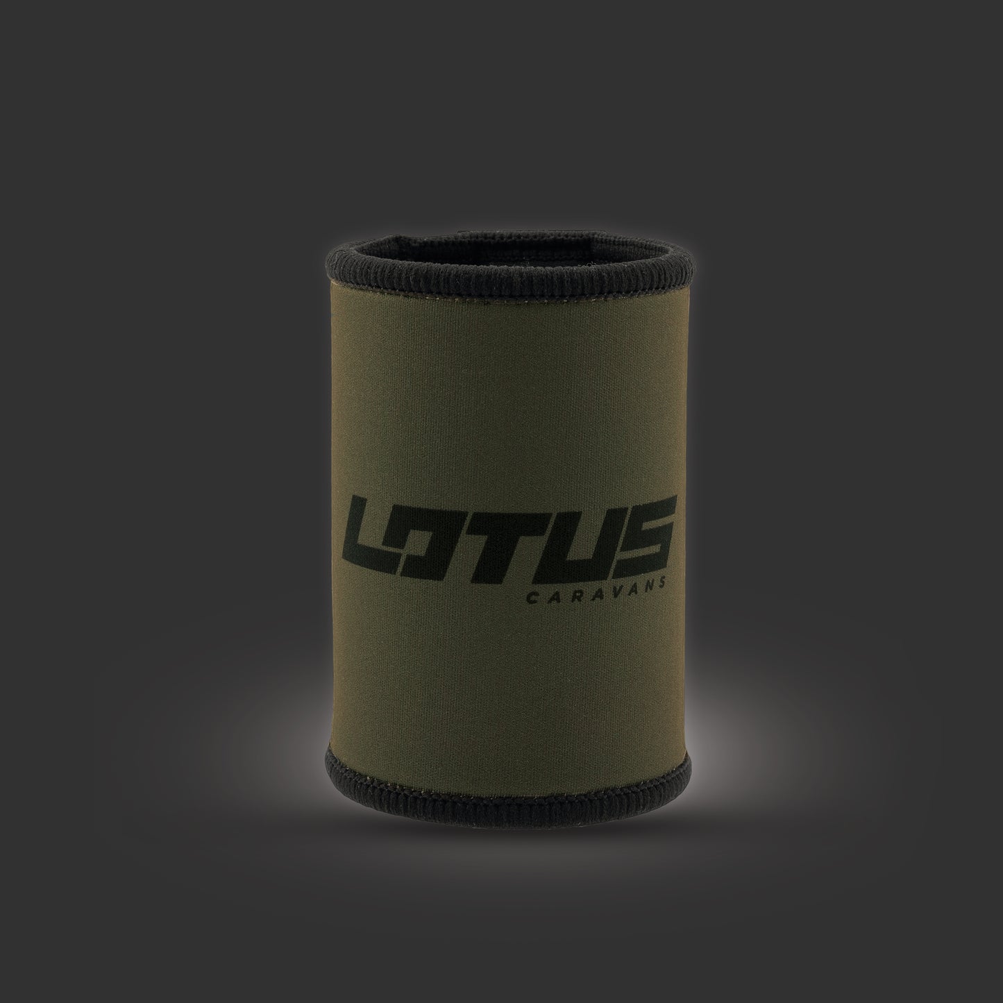 Lotus Caravans Grip Strip Stubby Cooler - Olive
